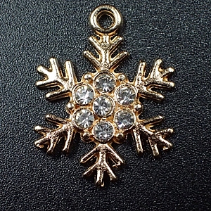 Snowflake-charm-Champagne Gold